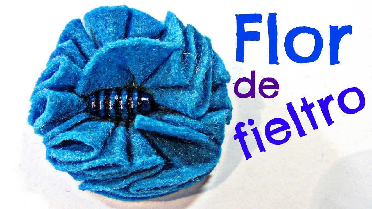 Cómo hacer flores de fieltro. Felt flowers.