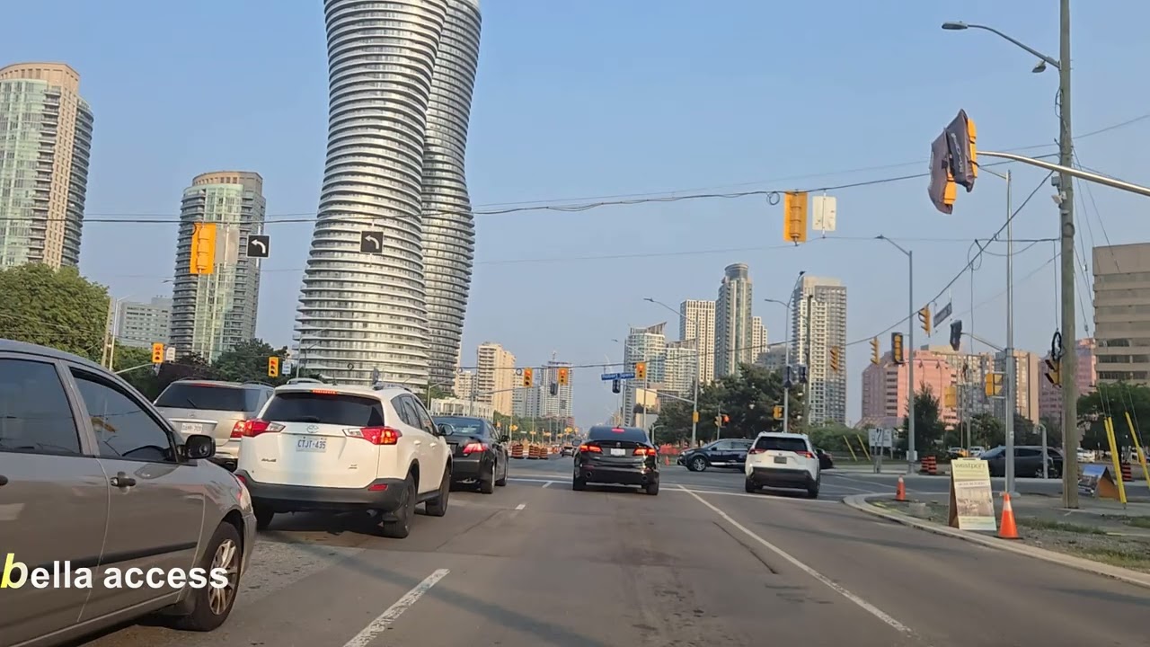 Canada Street View - Mississauga City in Summer | 4K