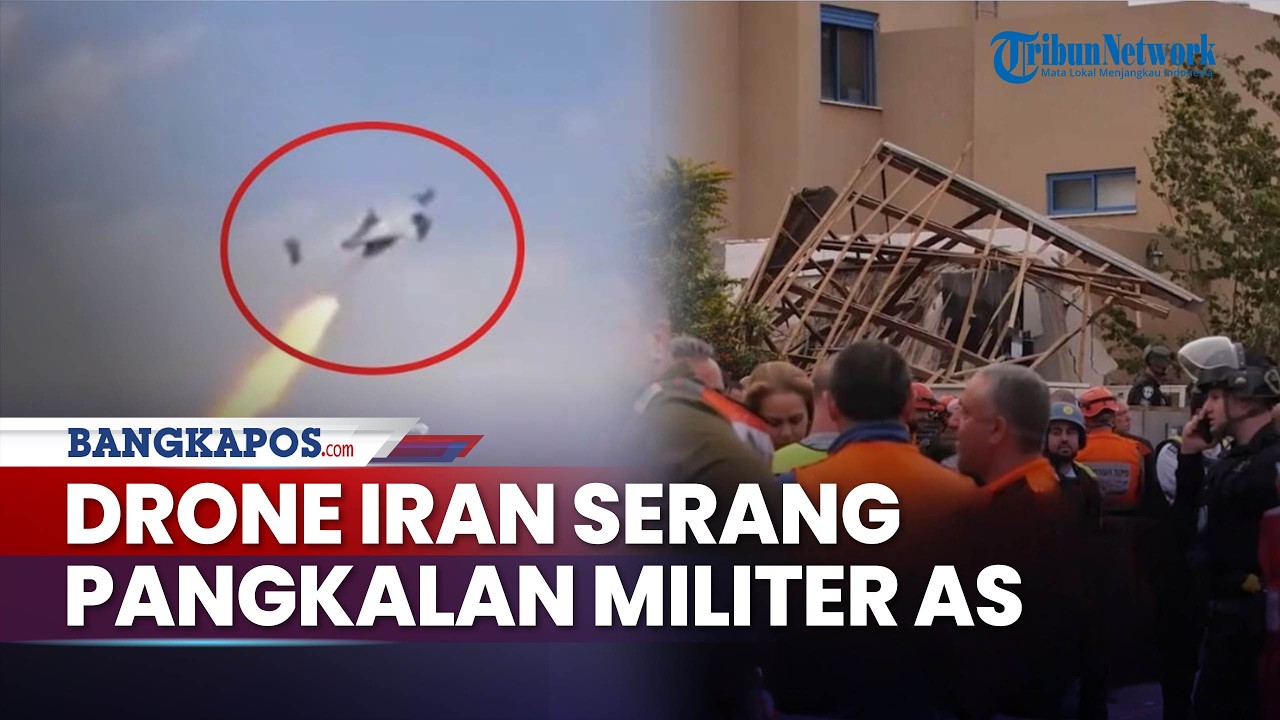 Drone Iran Serang Pangkalan Militer AS,Rumah Warga IsraelJadi Korban Dihantam Pecahan Rudal Balistik