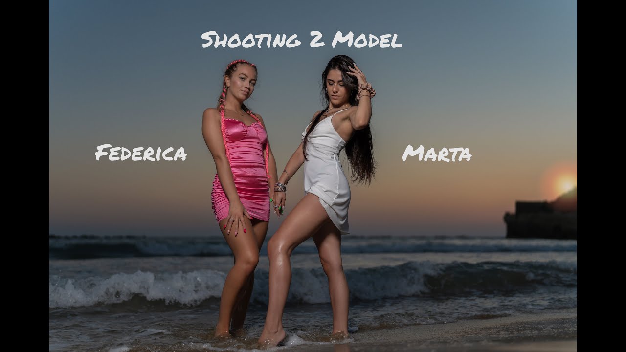 Shooting Marta e Federica Beach sunset BTS sony a7 iv sigma 35mm 1.2 godox ad300 pro DJI action 2