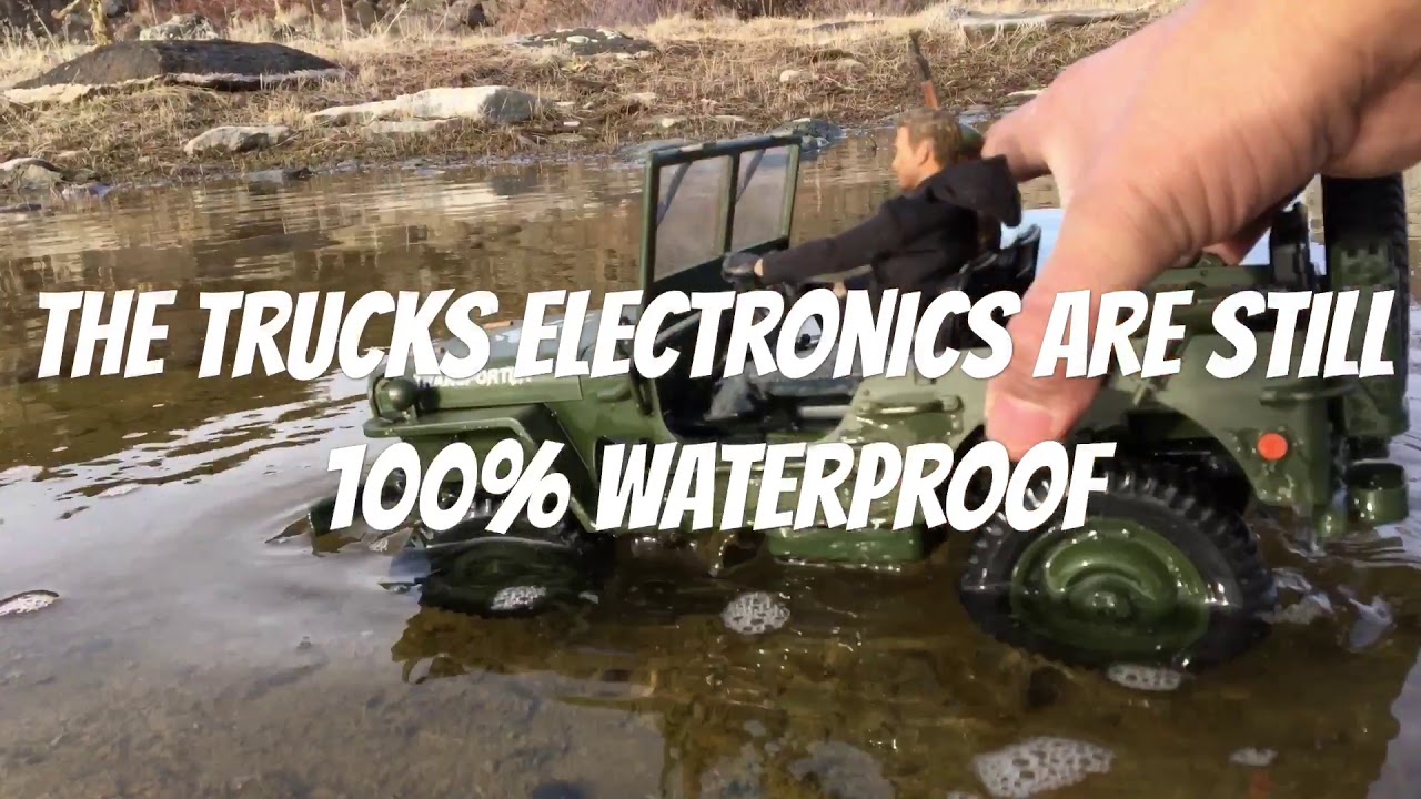 JJR/C Q65 1:10 scale Willys Jeep gearbox upgrade, 2s + Waterproof