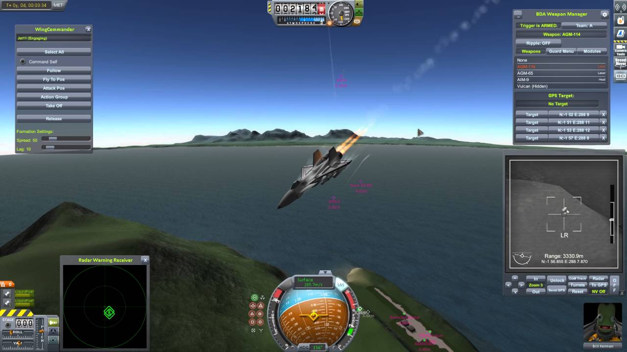 Unedited BDArmory test in KSP 1.1 prerelease