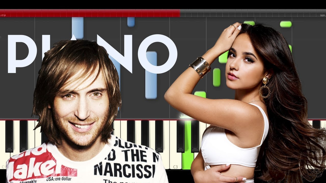David Gueta Becky G Sean Paul Mad Love Piano Midi Sheet app Cover Karaoke