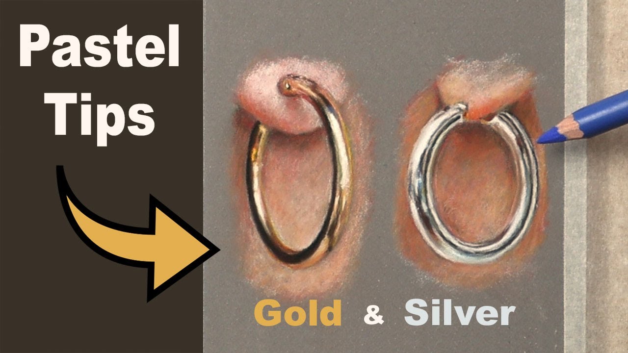SIMPLE WAY of Mixing Colours | GOLD and SILVER ~ Pastel Drawing Tutorial