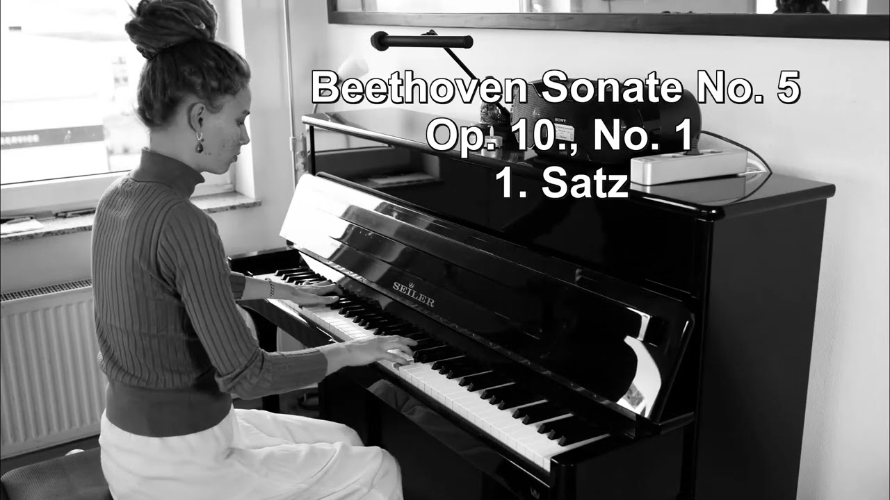 1. Satz der Beethoven Sonate No. 5 Op. 10 No. 1 [HD]