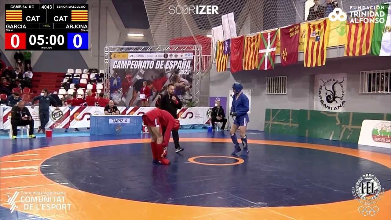 Gold - Combat Sambo 64Kg:  GARCIA RUBIO, GONZALO (CAT) ARJONA HAMMERSLEY, LIAM (CAT)