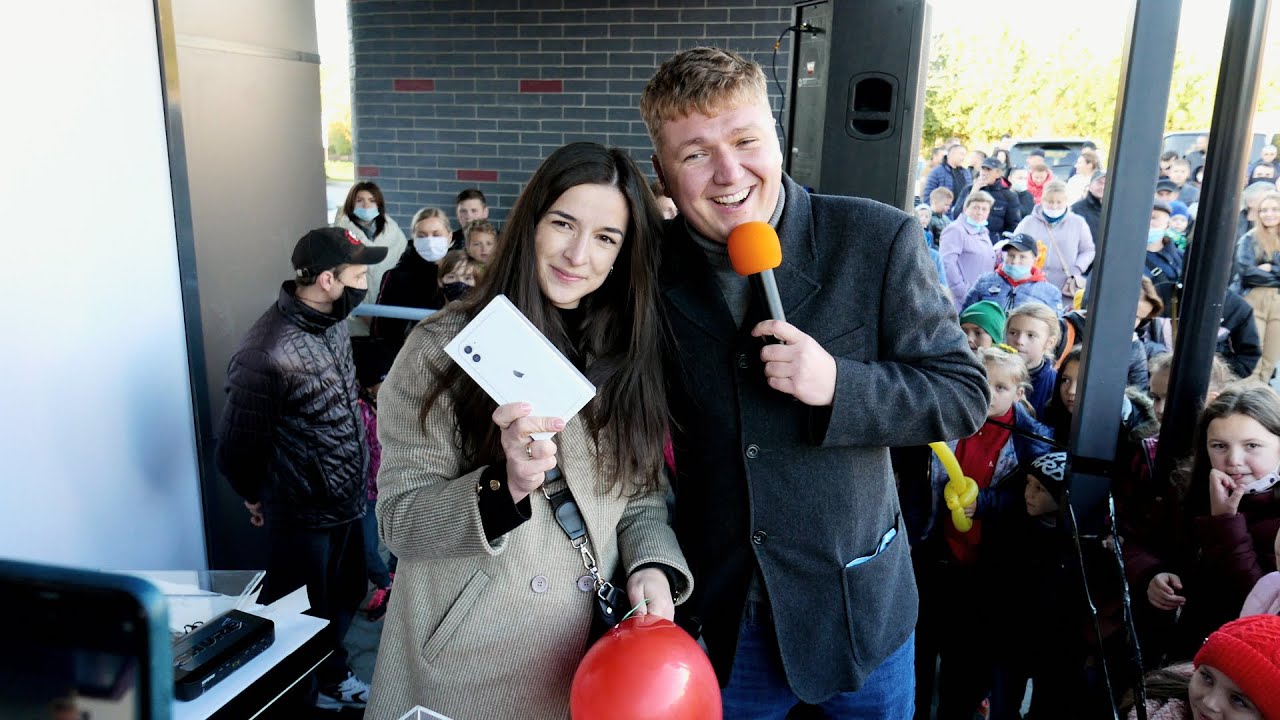 NOVY - СІЛЬПО - приз - АЙФОН 11 - Новий Розділ Ukraine opening of a supermarket