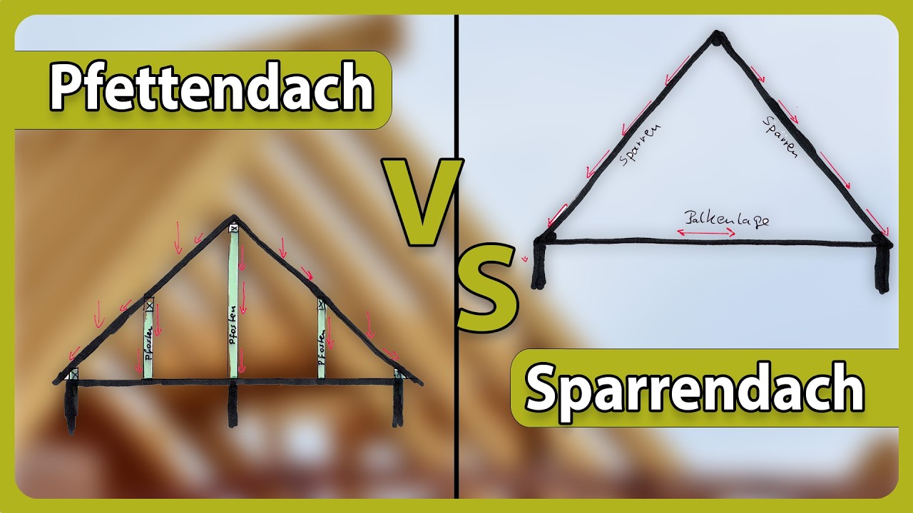 Pfettendach oder Sparrendach, was soll ich wählen?