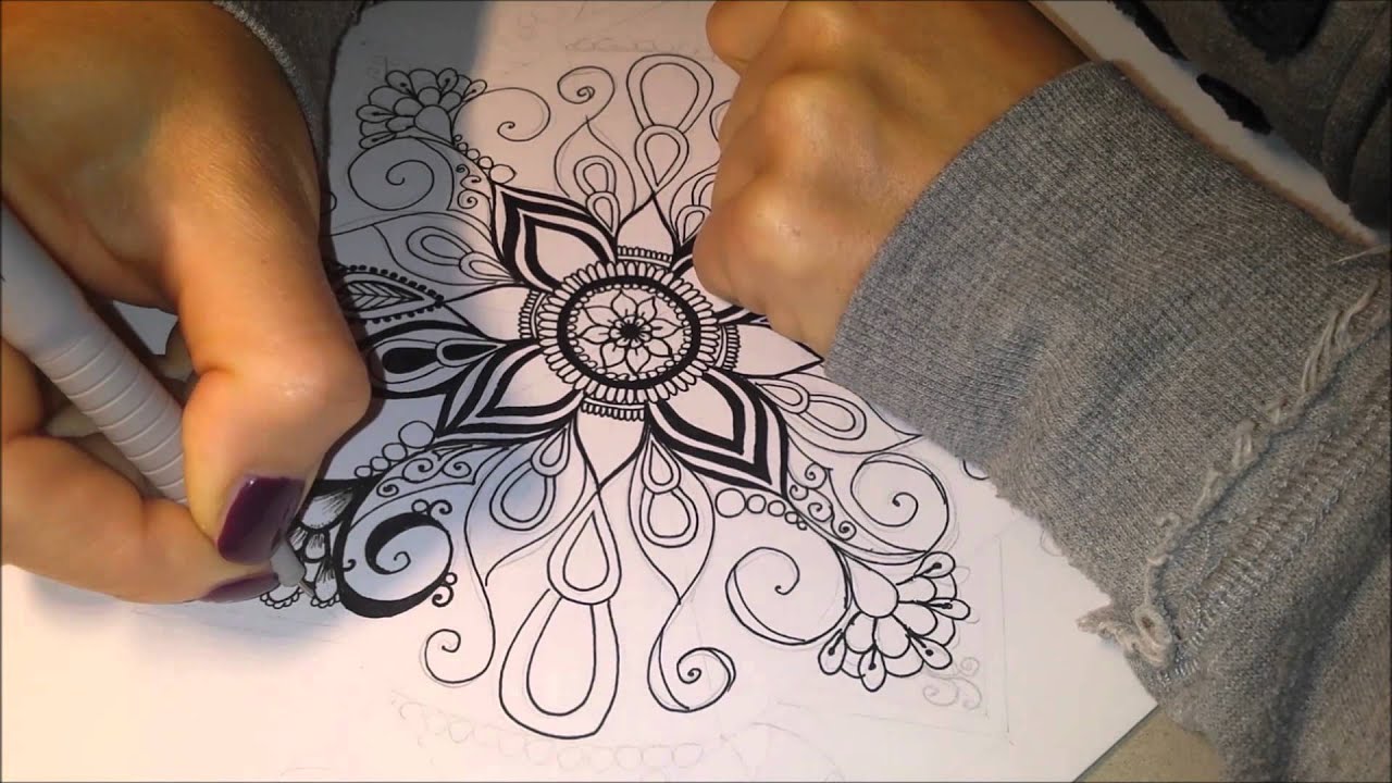 How to draw mandala (2) - Jak narysować mandalę (2) - zentangle, doodling