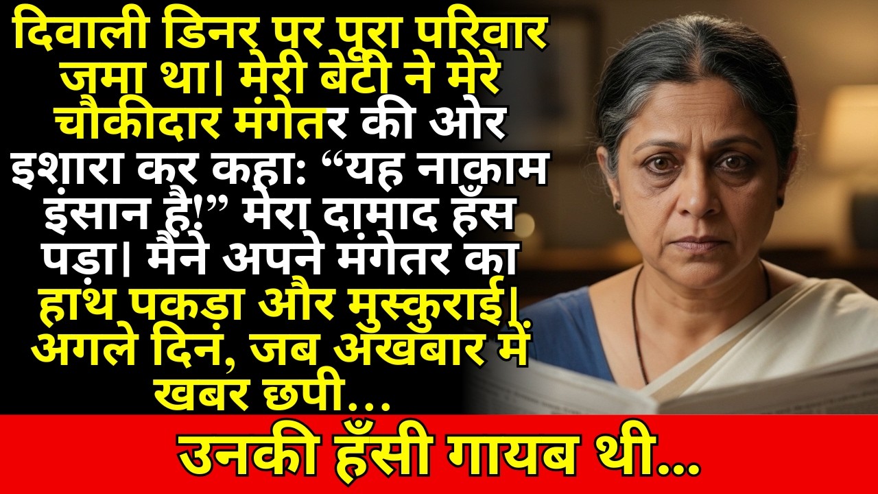 दिवाली डिनर के दौरान, मेरी बेटी ने मेरे चौकीदार मंगेतर का मज़ाक उड़ाया: “यह नाकाम इंसान है!” मेरा