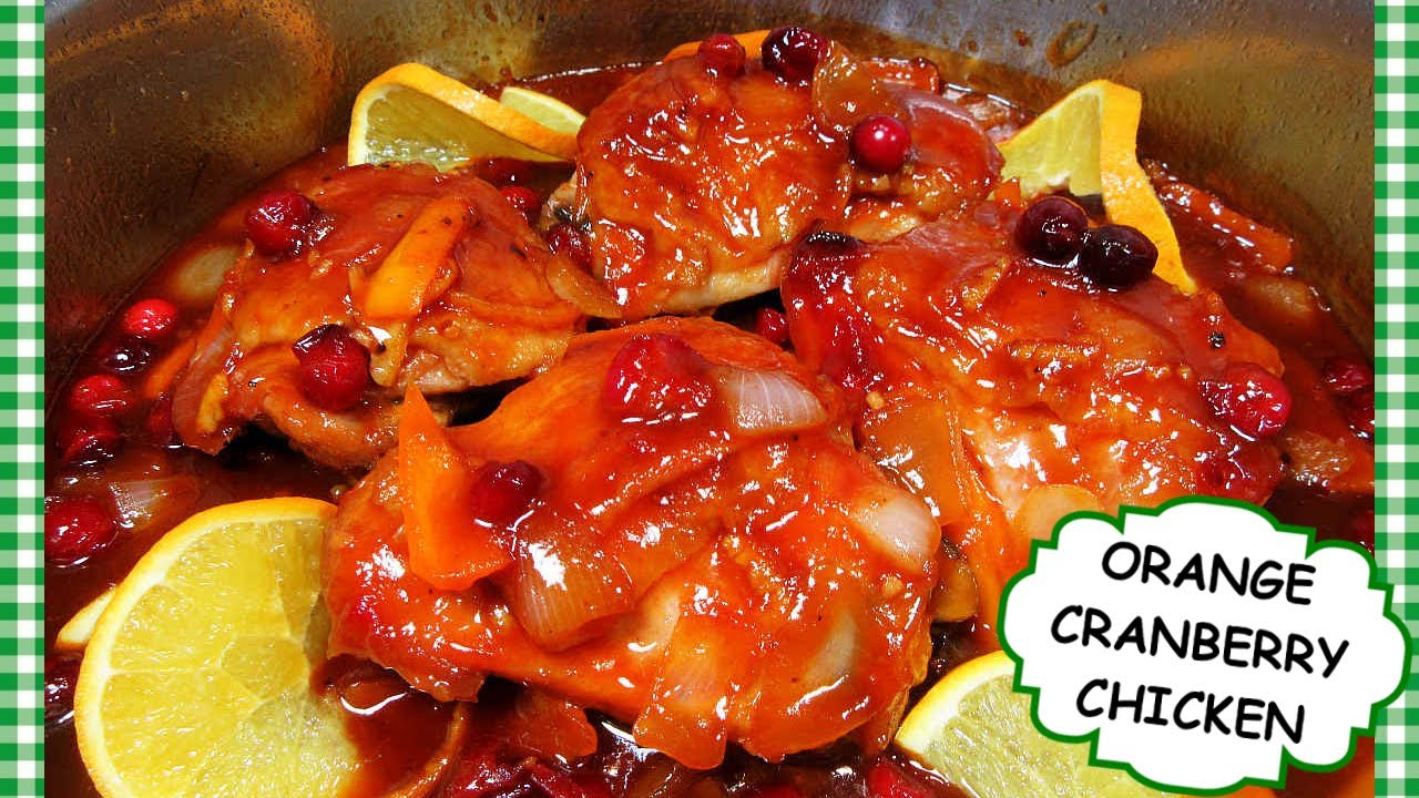 ONE PAN ORANGE CRANBERRY CHICKEN THIGHS RECIPE | SWEET BABY RAY'S AND ORANGE MARMALADE