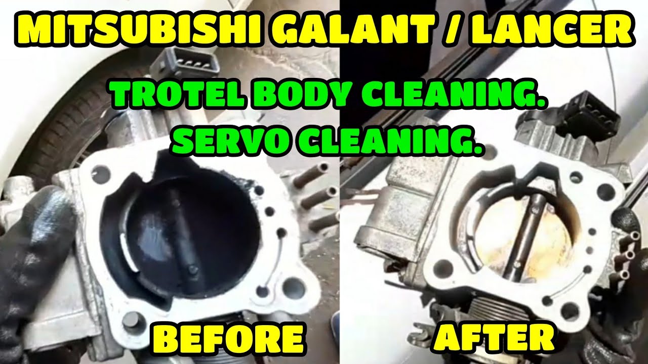 SERVO AND TROTEL BODY CLEANING / MITSUBISHI GALANT LANCER.