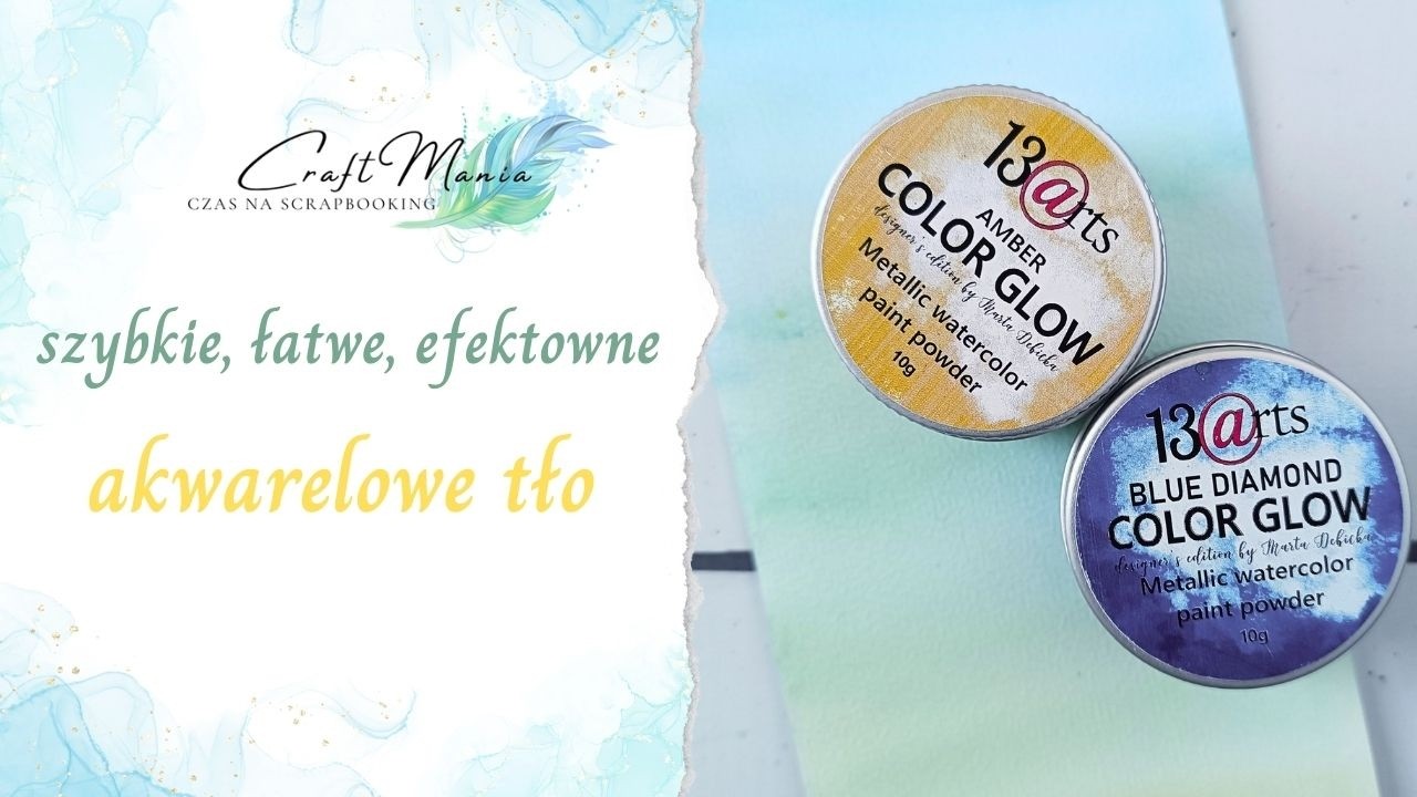 Efektowne tło z proszków akwarelowych 13@rts.  Cieniowanie ombre. Mixedmedia tutorial