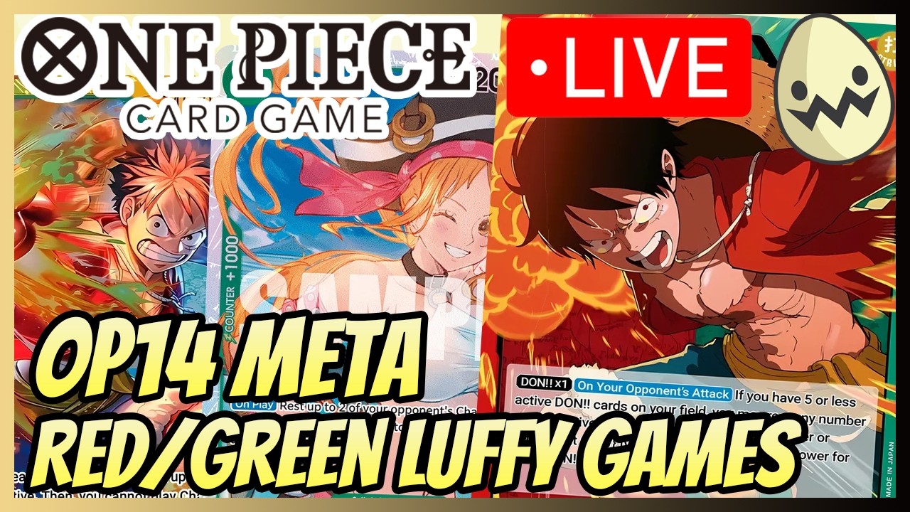 One Piece Card Game: OP14 Red/Green Luffy Ranked Games!