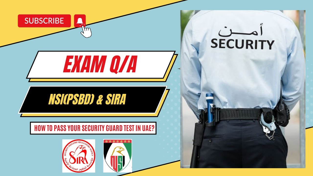 NSI(PSBD) and SIRA Exam Question/Answers 2023-2024 || #dubai #knowledge #viral