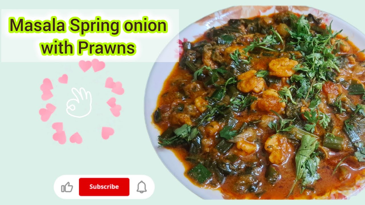 How to make Prawns with Spring Onions | Jhinga Kanda bhaji #ytube #prawns #springonions #viralvideos