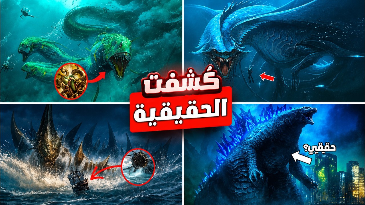 أخطر مخلوقات بحرية أسطورية  كانت موجودة 😱