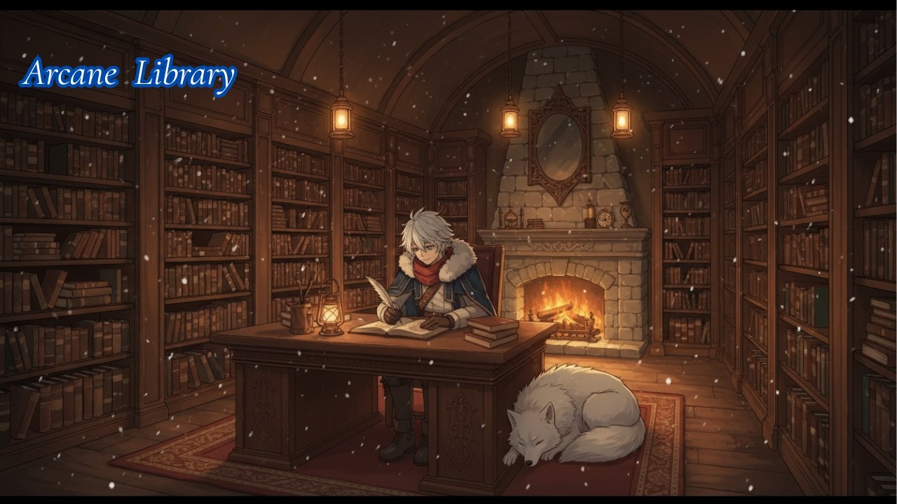 Arcane Library Nights 📚✨ | JRPG Lofi for Deep Focus & Study