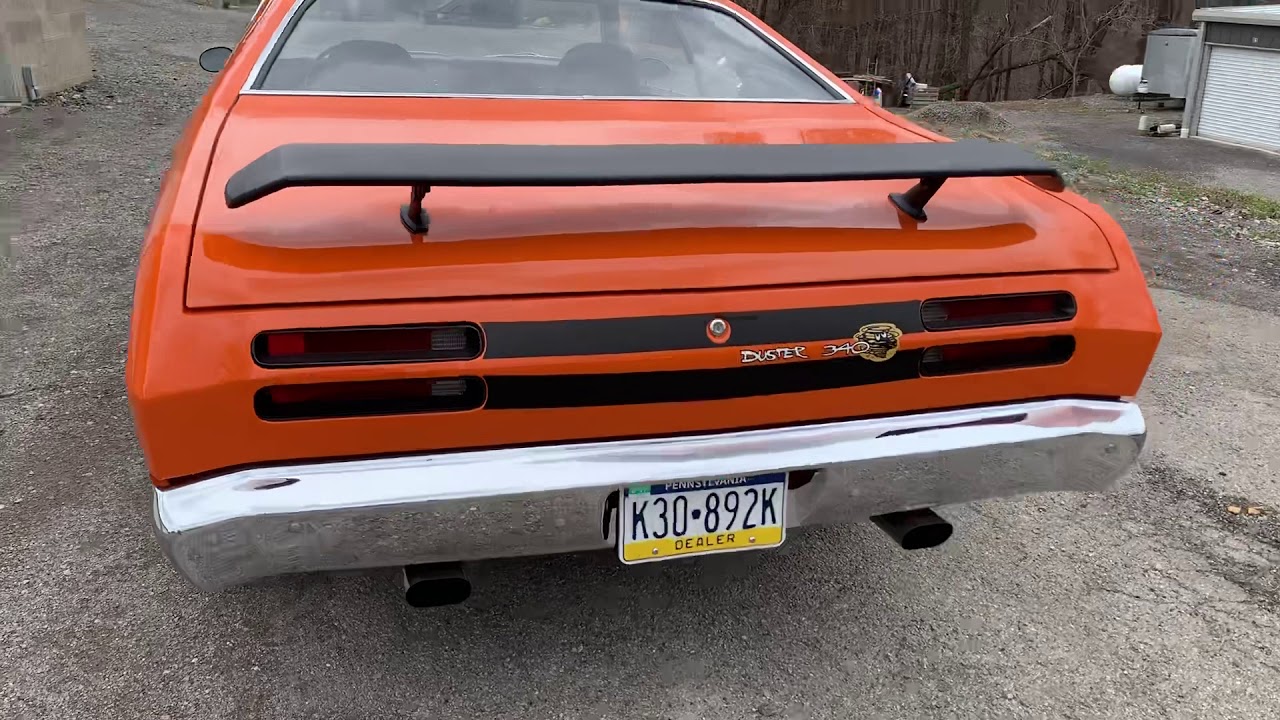 1970 Duster 340 4-speed video 2 starting up 408 stroker