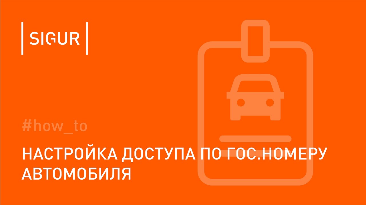 Как настроить доступ по автомобильному номеру