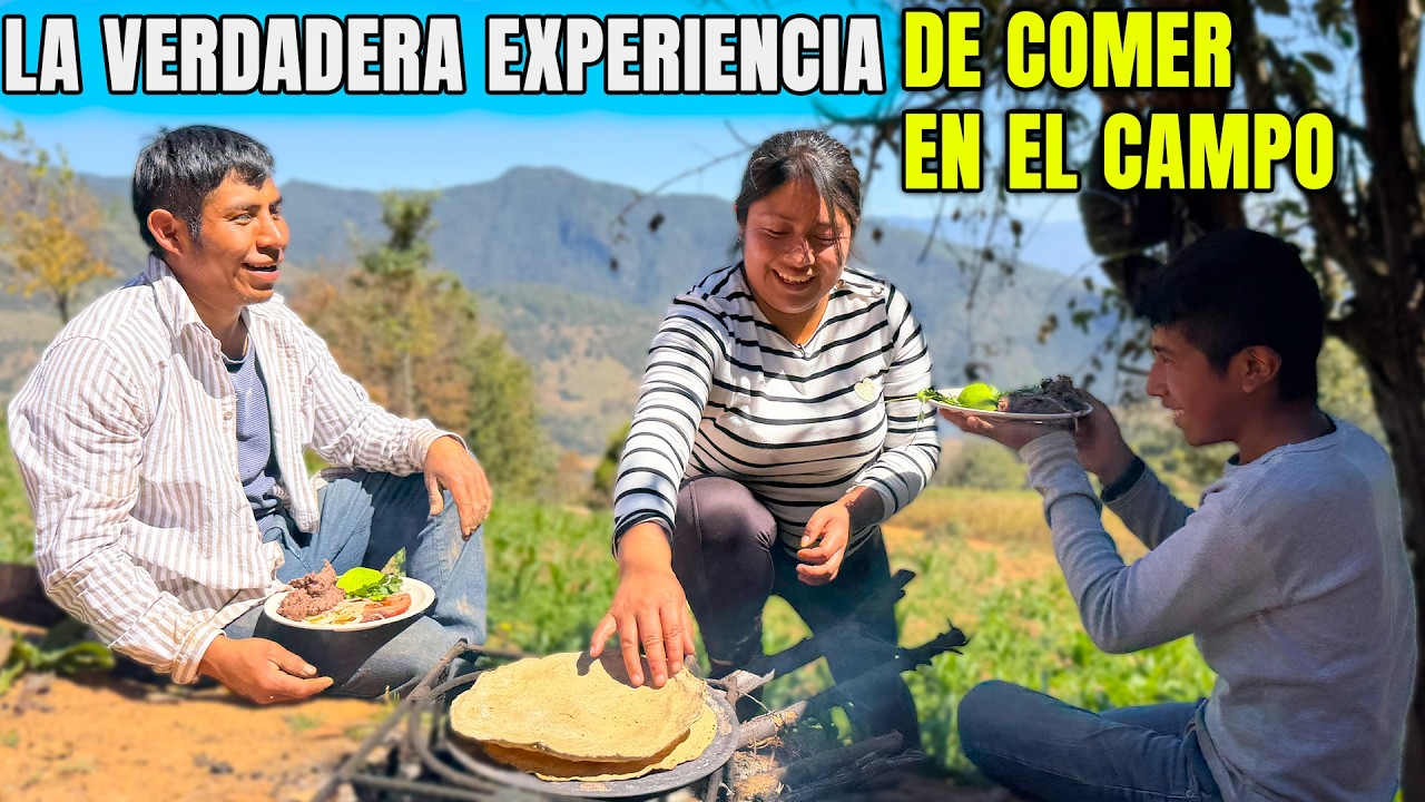 Cocinando en el campo mientras limpiamos la milpa; el secreto de por qué la comida es más rica
