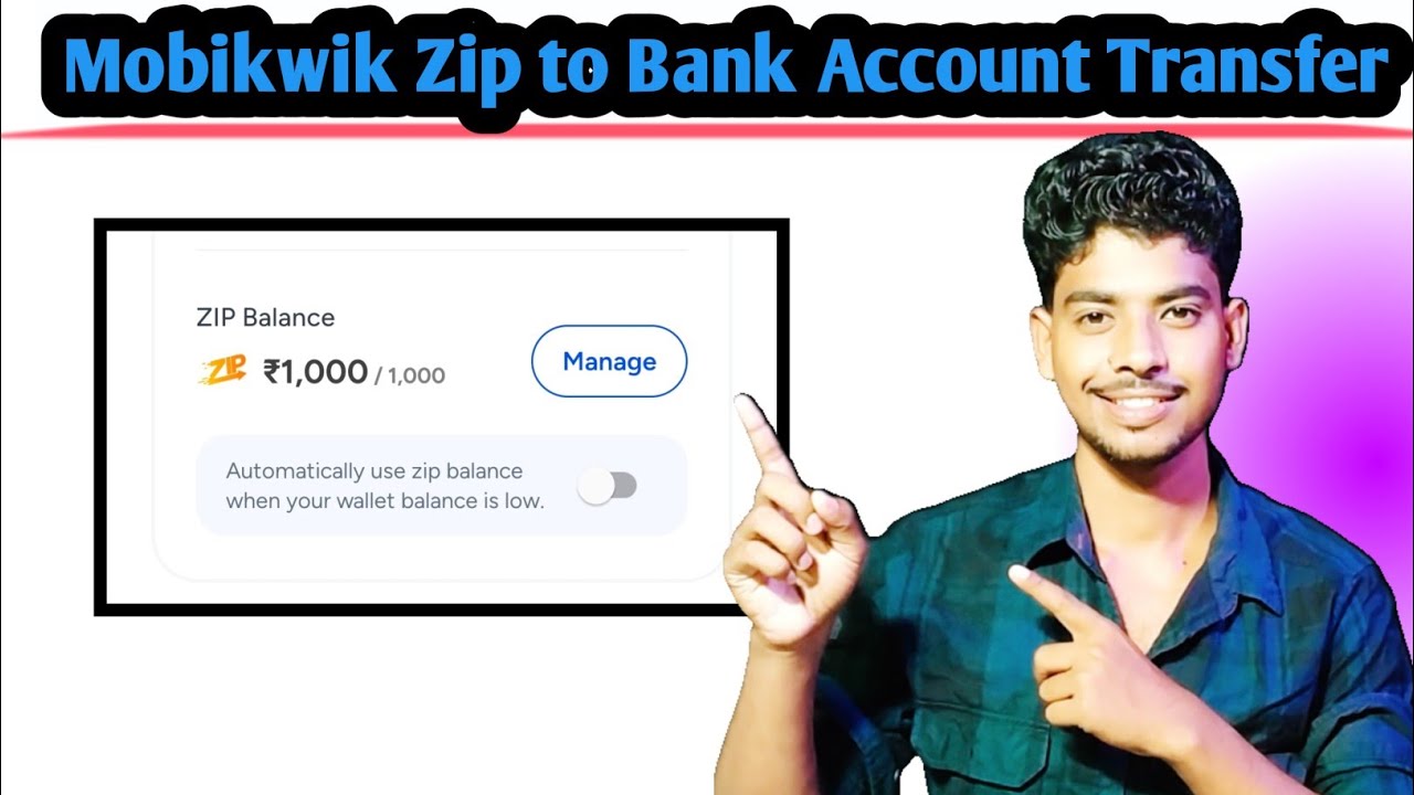 How to transfer MobiKwik zip to bank account transfer.. with instant payment