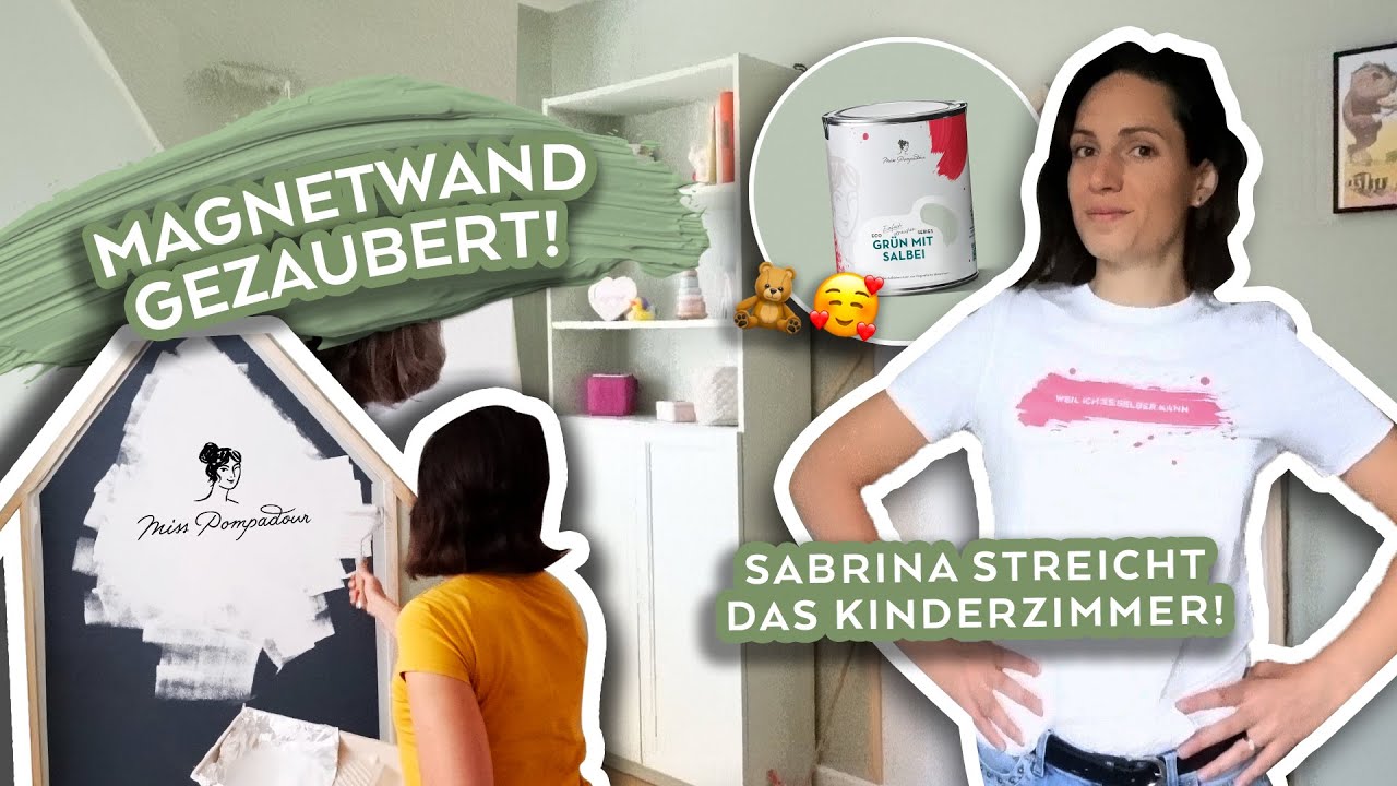 Magnetische Farbe? Sabrina zaubert ein Haus an die Wand! (Miss Pompadour Kofferkamera)