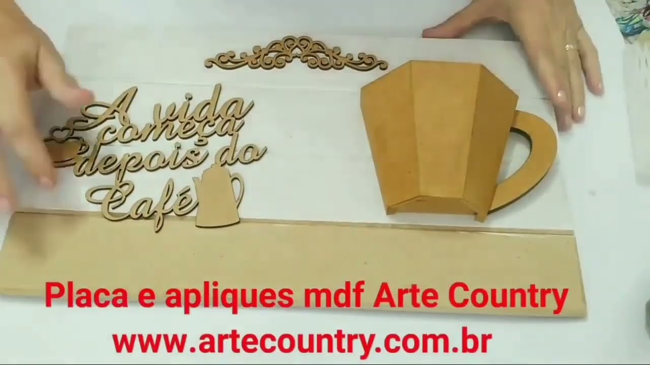 DIY Placa de MDF para o cantinho do café....vídeo rápido