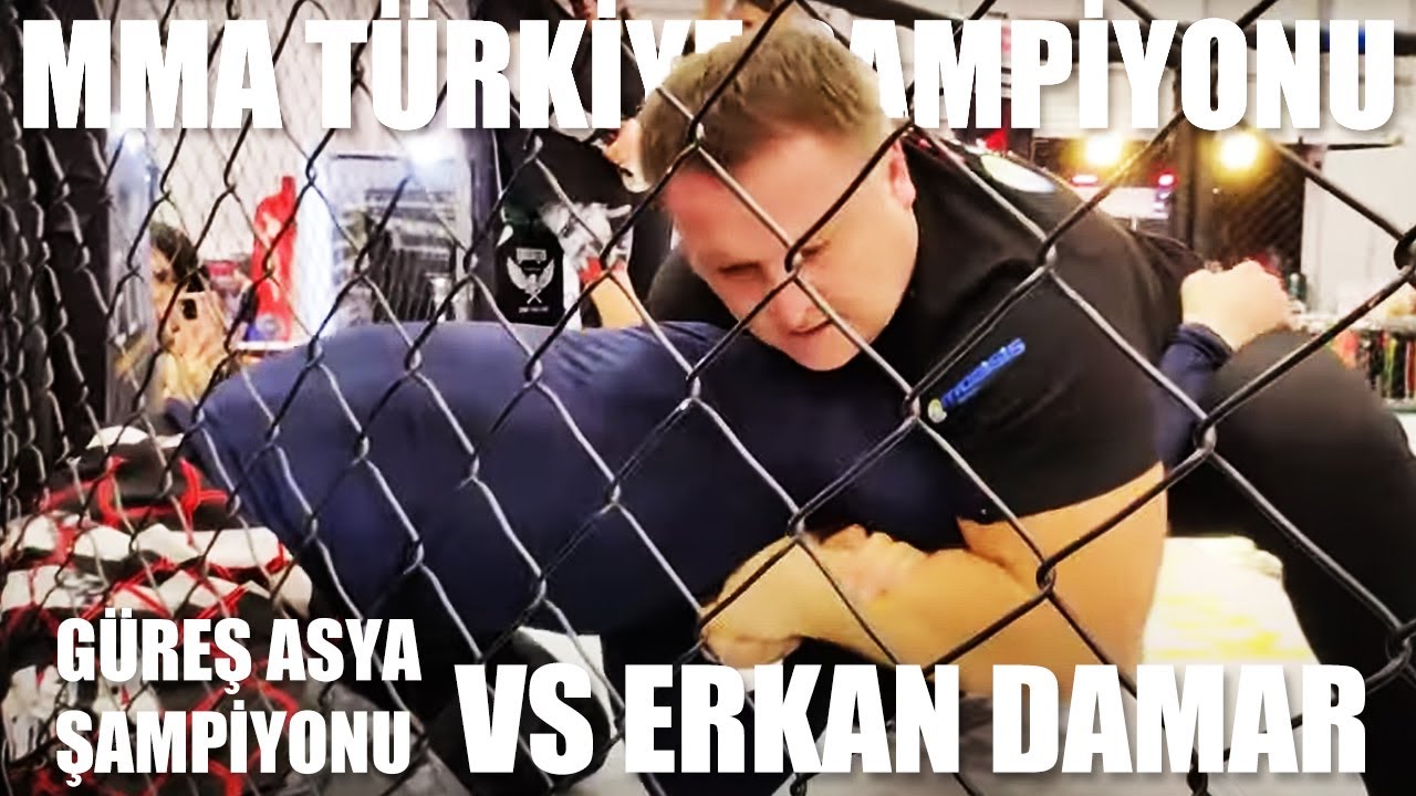 BİLEK GÜREŞİ ŞAMPİYONU ERKAN DAMAR, GÜREŞ VE MMA ŞAMPİYONU İRANLI SPORCU İLE GÜREŞTİ
