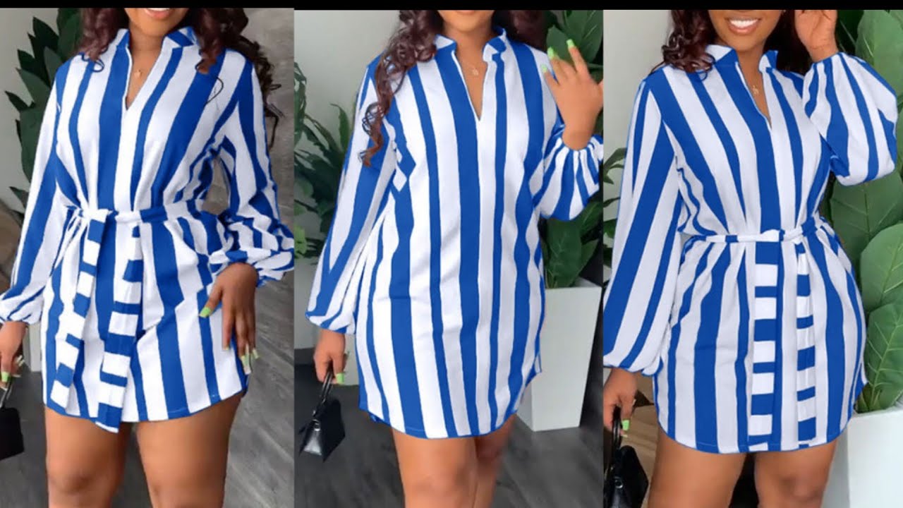 How to make a MANDARIN COLLAR  SHIRT DRESS