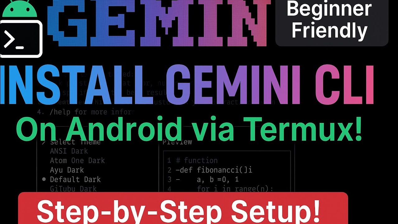 How to Install Gemini CLI on Android using Termux | Step-by-Step Guide