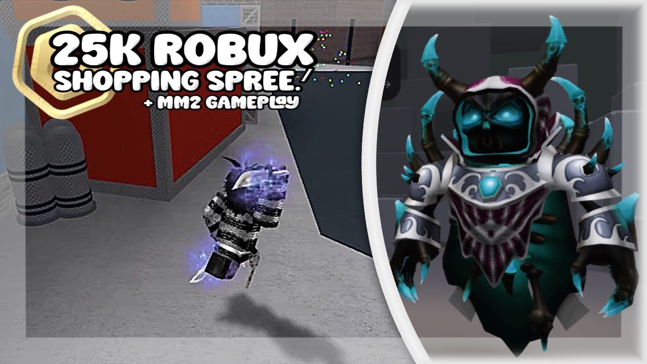 25k Robux Shopping Spree.ᐟ BUYING KORBLOX + MM2 Gameplay