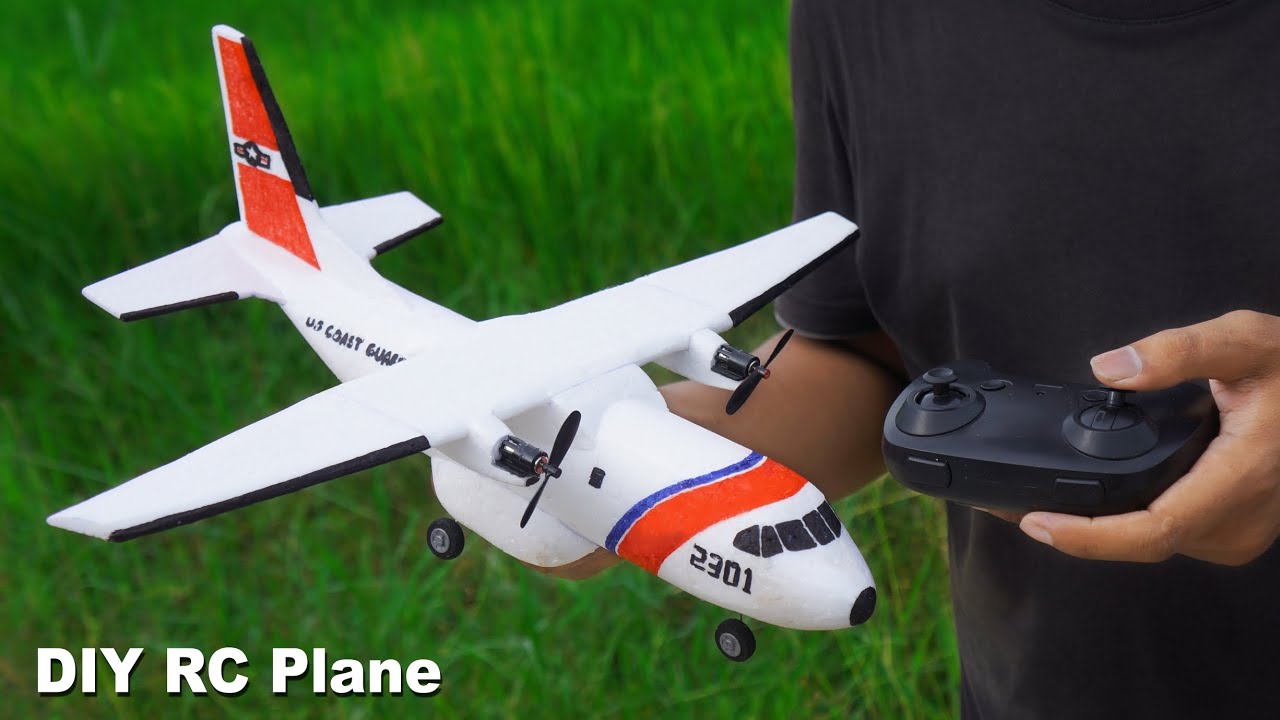Build & Fly a simple RC plane micro CASA HC-144A CN-235 US CoastGuard