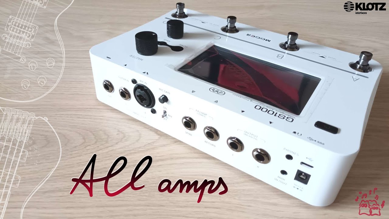 Mooer GS1000 Demo + Review | ALL Amps with Guitar & Bass | Vintage V100AFD Les Paul & Ibanez EHB1505