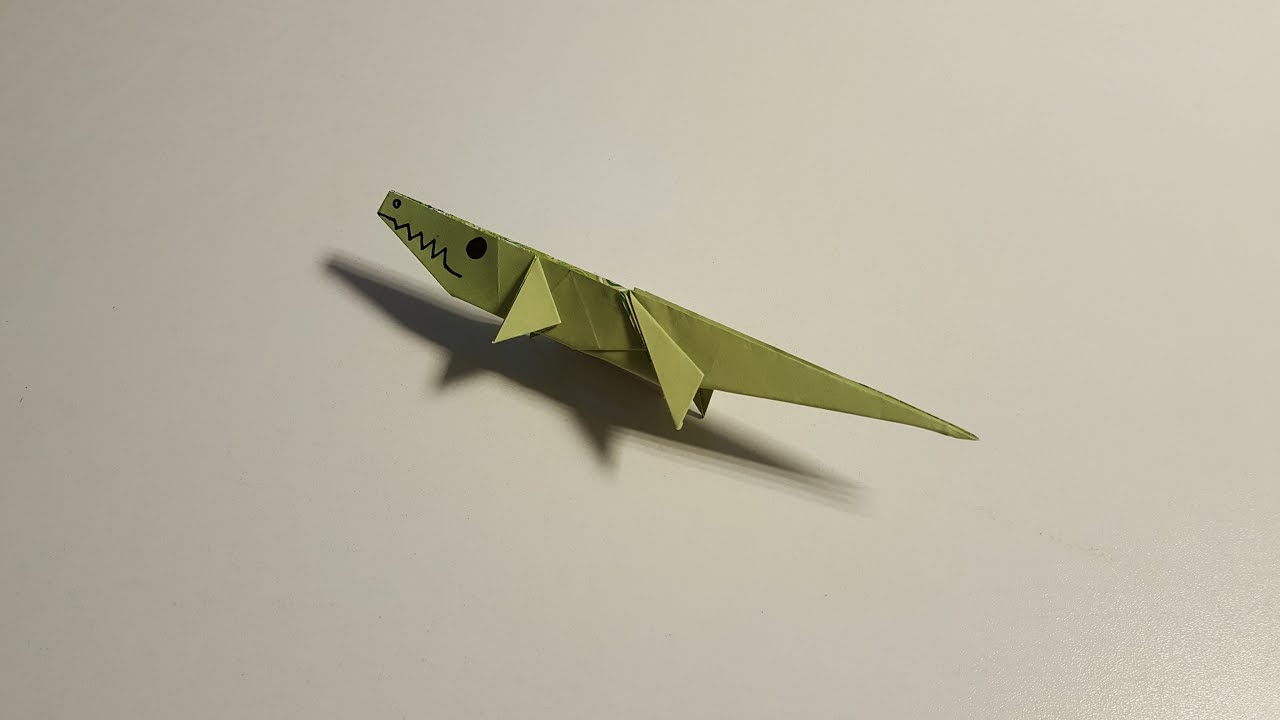 Origami Timsah - Origami Crocodile