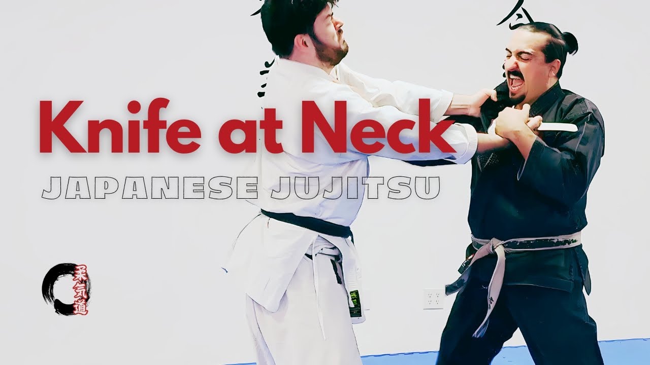 Knife to the Neck Defense | Japanese Jujitsu Self Defense (jujutsu / jiu-jitsu) | JUKIDO JUJITSU