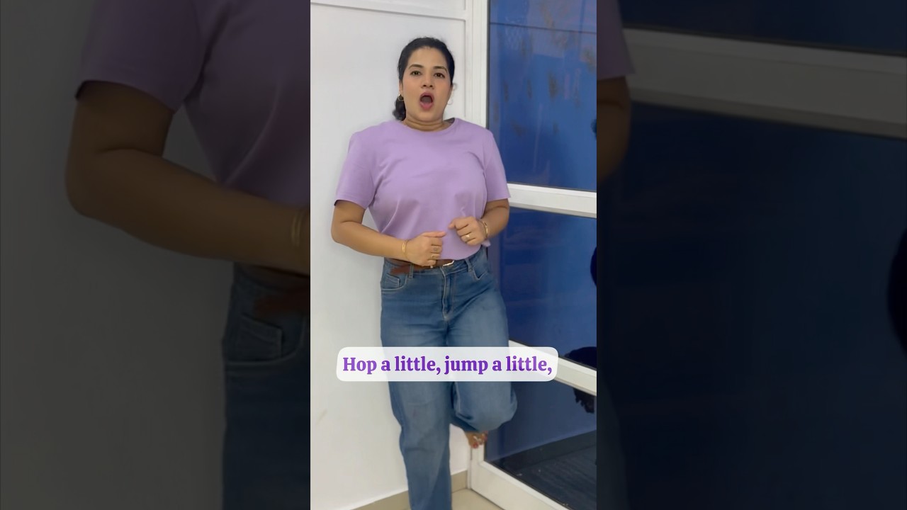 Hop a little,jump a little!#ytshorts #creativelearners #kids #kidssongs #englishrhymes #fun #shorts