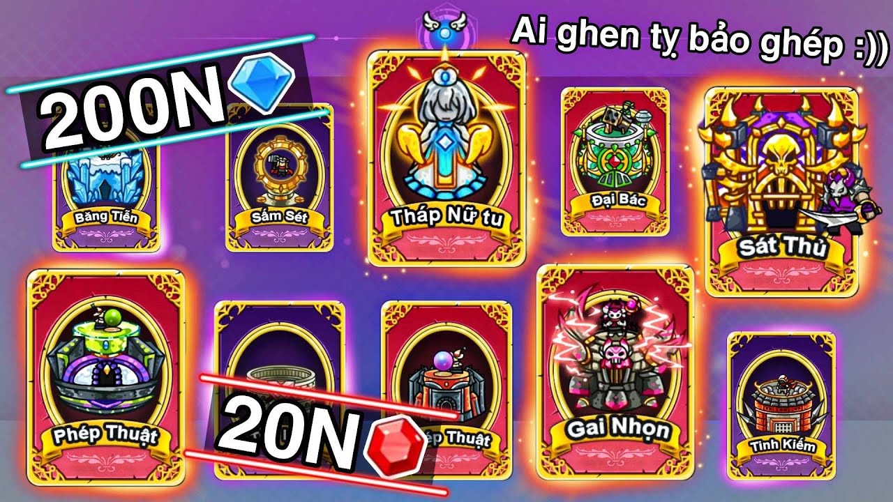 Gacha 200N Kim cương, Ai ghen tỵ không nào :)) | Gold Tower Defence | Snow