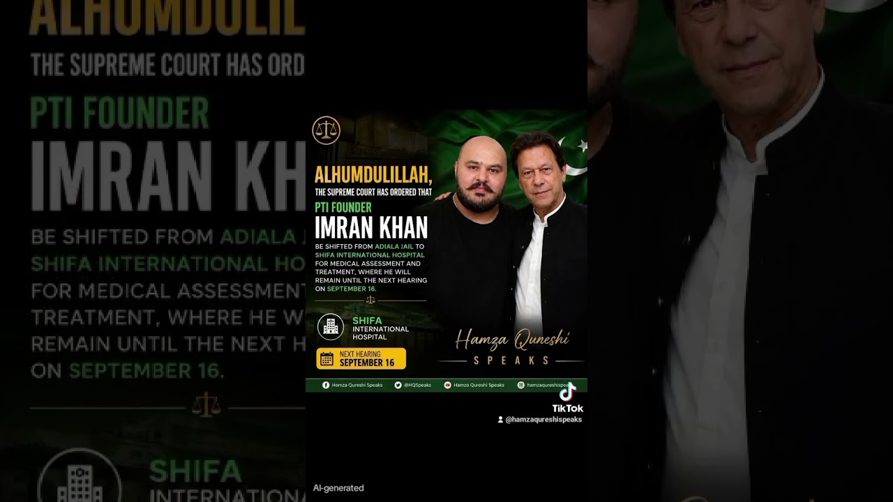 Alhamdulillah! A major development for Imran Khan&rsquo;s medical care. The Supreme Court has ordered