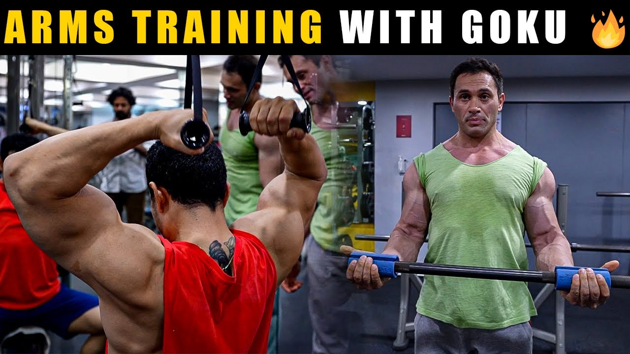 FULL ARMS (Biceps & Triceps) TRAINING With Goku @VisphyKharradi