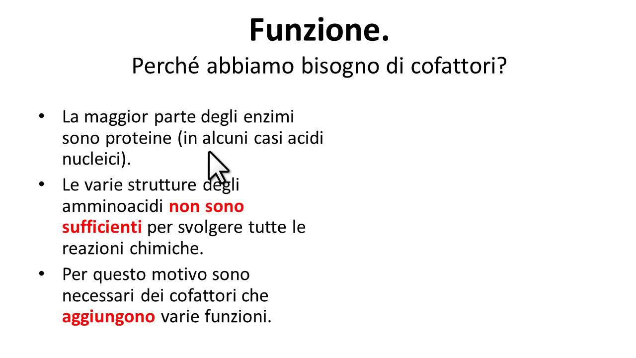3.3 BIOCHIMICA | 1. Cofattori enzimatici introduzione e riassunto