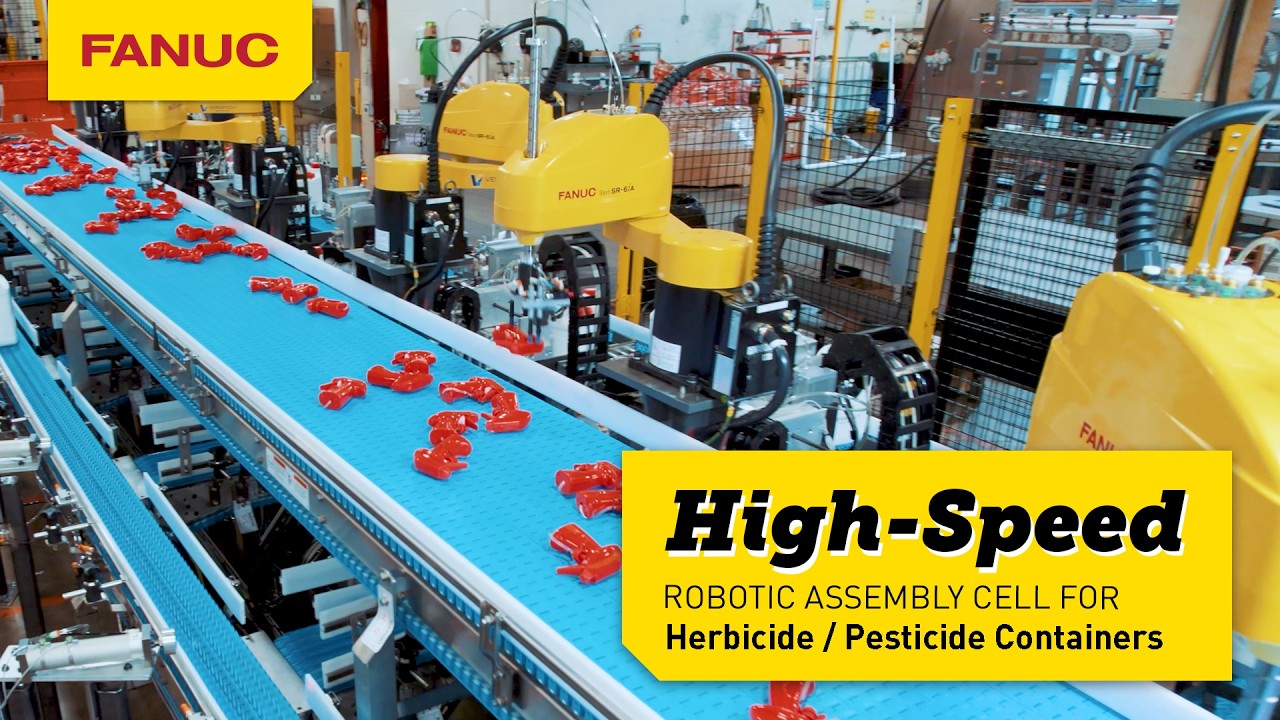 High-Speed Assembly for Herbicide/Pesticide Container