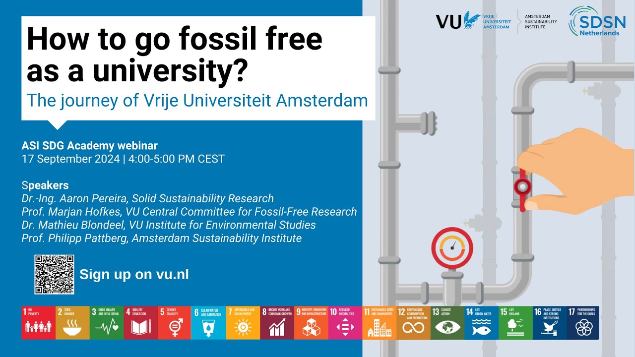 SDG Academy by ASI: How to go fossil free? The journey of VU