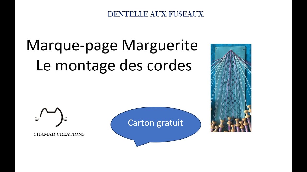 MARQUE-PAGE MARGUERITE: Vidéo 2 le montage des cordes