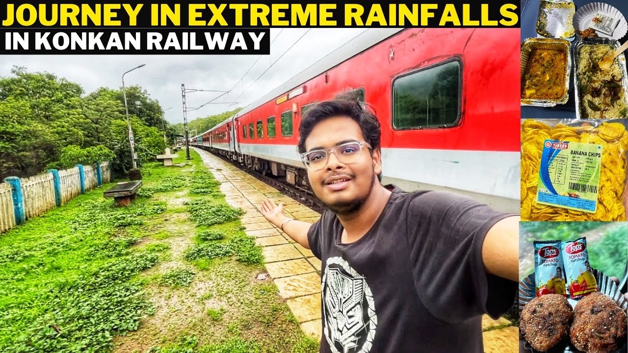 Netravati Express Journey In Heavy Monsoon Mumbai To Thiruvananthpuram *bhot bhari barsat*