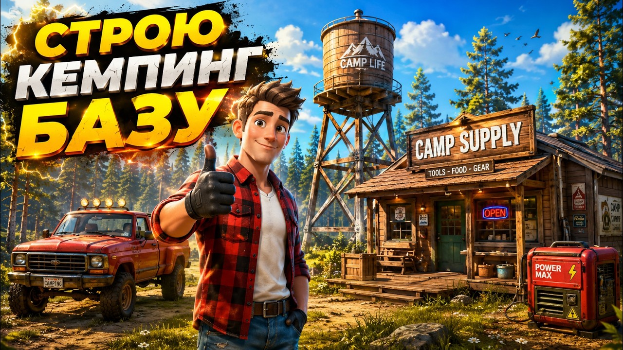 НАЧАЛО ВЕЛИКОЙ СТРОЙКИ - Campsite Hustle! - Management Simulator