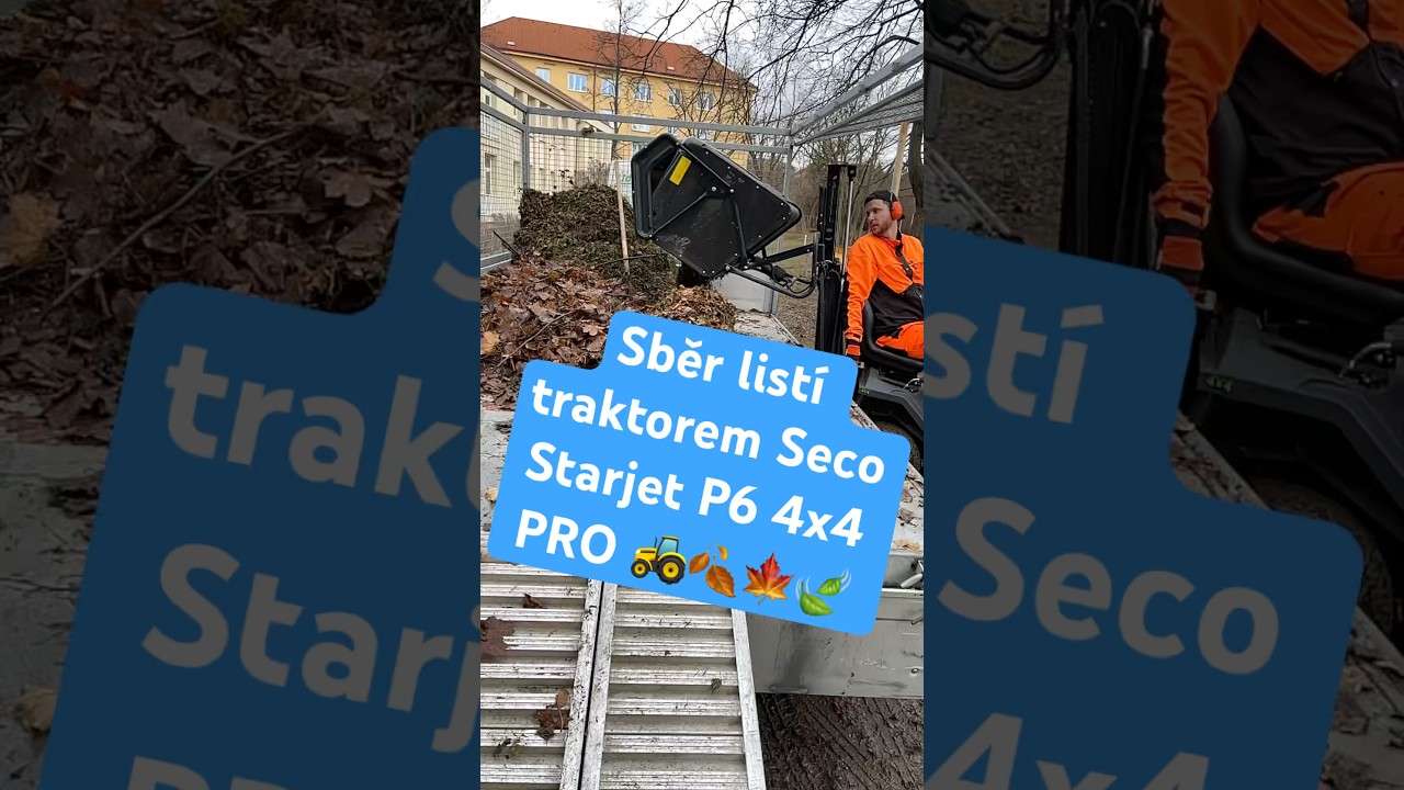Zahradn&iacute; traktor Seco Starjet P6 4x4 PRO sběr list&iacute; v zimě