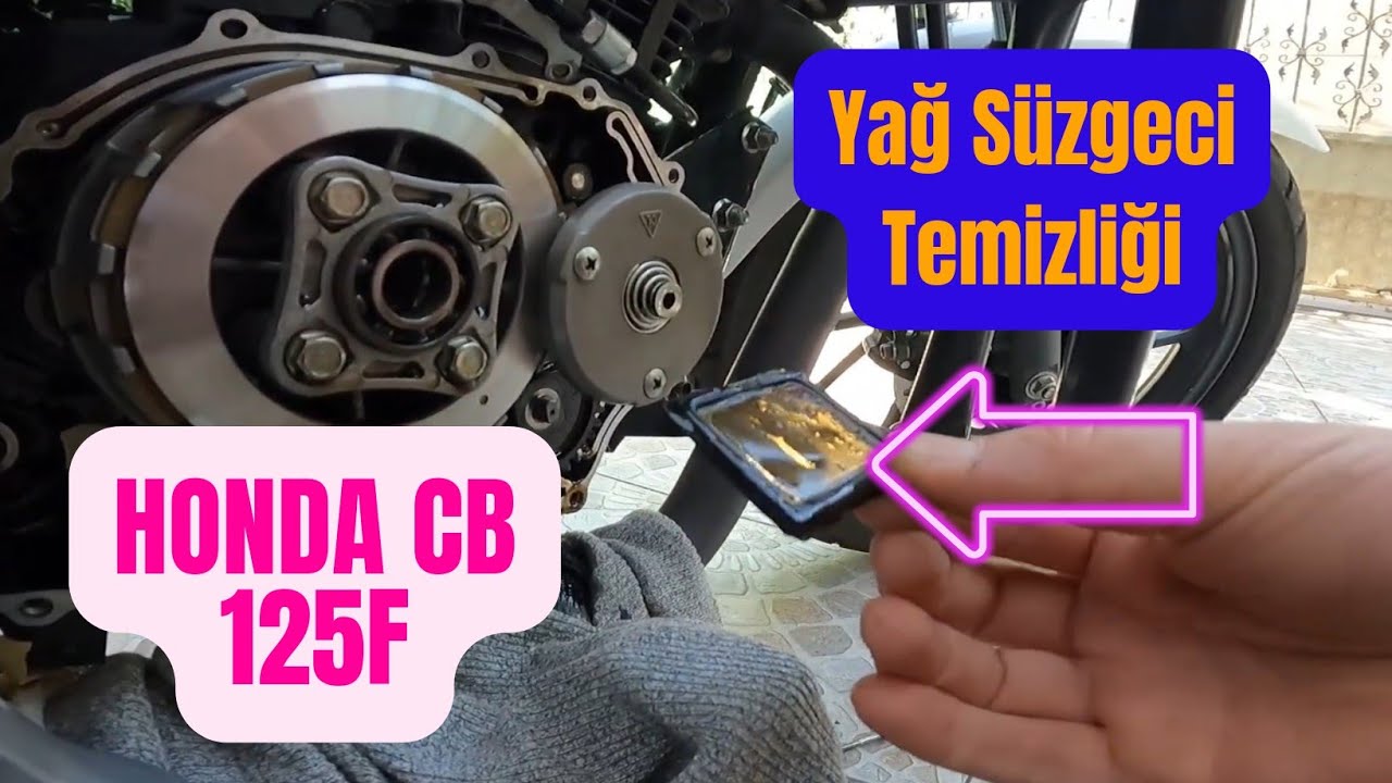 Honda Cb125F Yağ Süzgeci Temizliği Kapak Conta Değişimi