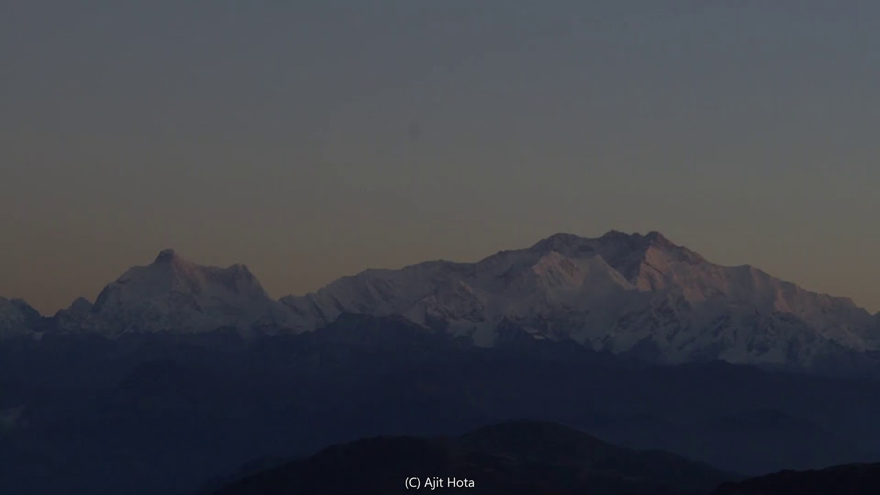 Sunrise over Mount Kanchenjunga - the 3rd Tallest Himalayan peak after Everest and K2.