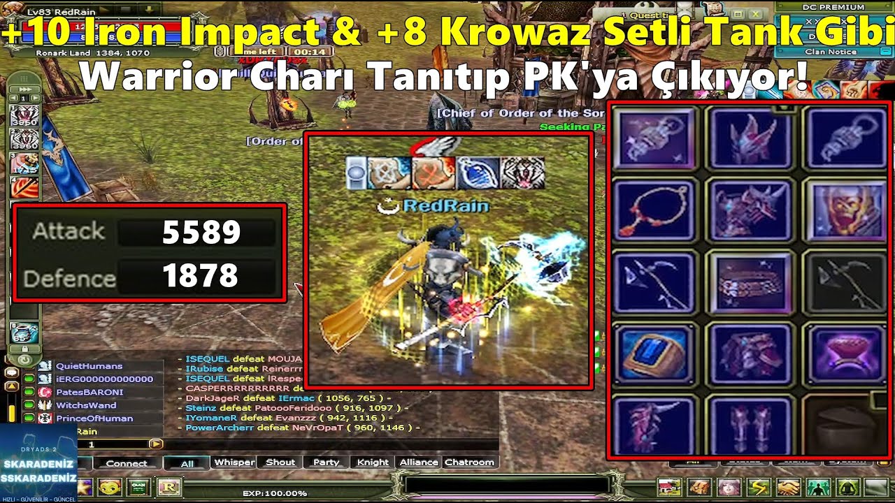 DostWeDusmaN | +10 Iron Impact & +8 Krowaz Setli Tank Gibi Warriorla PK'ya &Ccedil;ıkıyor! | Knight Online
